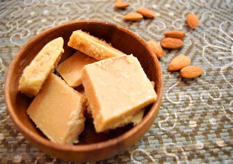 Badam Burfi Recipe Almond Burfi By Archanas Kitchen