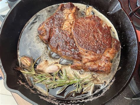 Pan Seared Ribeye Steak Recipe With Butter Garlic And Herbs