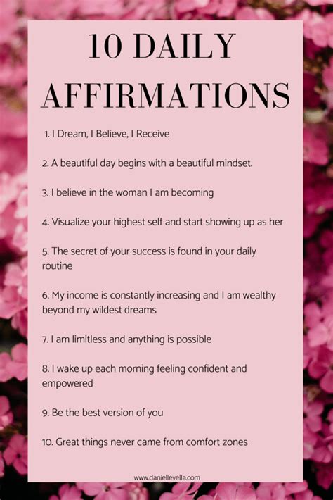 Positive Daily Affirmations Create The Life You Dream Of Daily