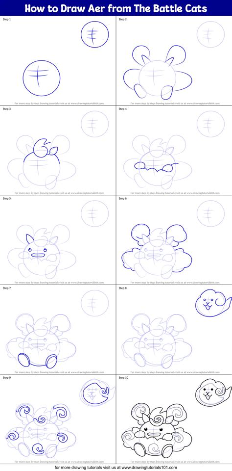 How to Draw Aer from The Battle Cats (The Battle Cats) Step by Step ...