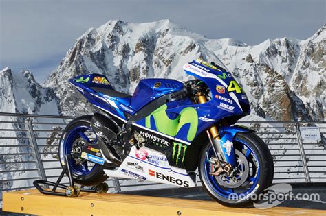 The 2016 Yamaha YZR-M1 of Valentino Rossi, Yamaha Factory Racing at ...