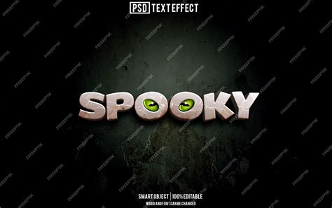 Premium Psd Spooky Text Effect Font Editable Typography 3d Text