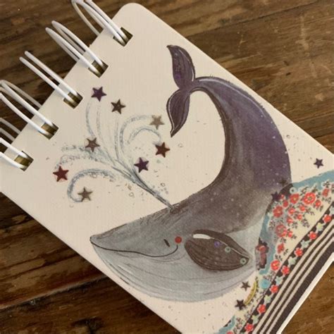 Whale Small Spiral Bound Notepad Alex Clark Art