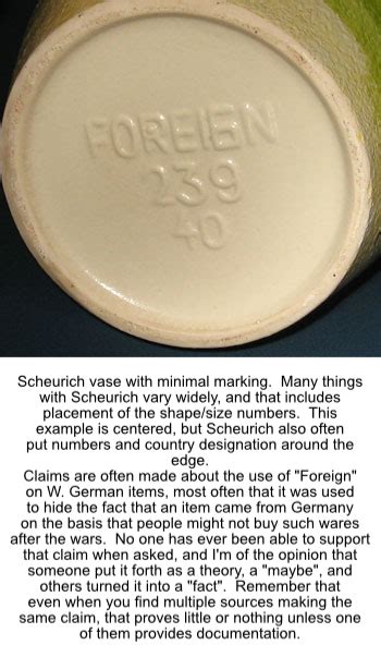 West And East German Pottery Marks And Identification