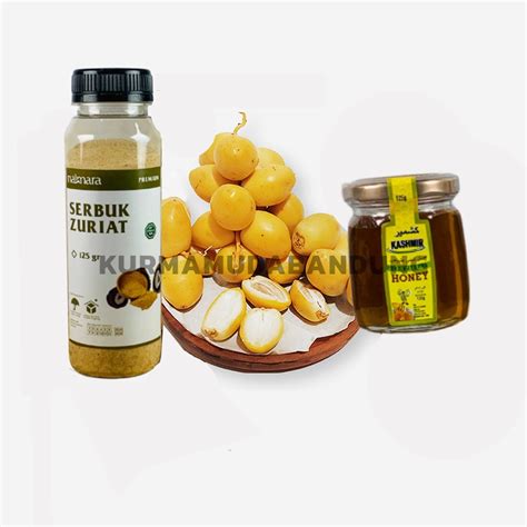 Jual PO PAKET PROMIL HEMAT 2 KURMA MUDA SERBUK ZURIAT MADU KASHMIR