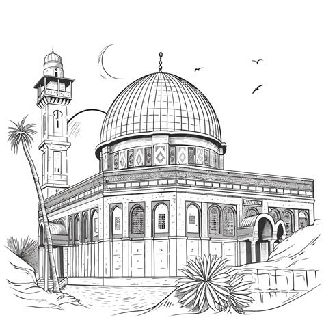 Premium Vector Vectorillustrationofthealaqsamosque