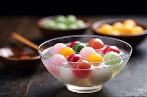 Premium AI Image | Colorful Tangyuan Chinese Dessert