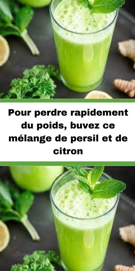 Pour perdre rapidement du poids buvez ce mélange de persil et de