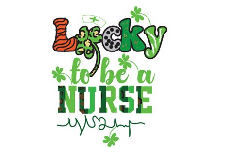 Lucky To Be A Nurse Sublimation Design Graphic By Creative Design · Creative Fabrica