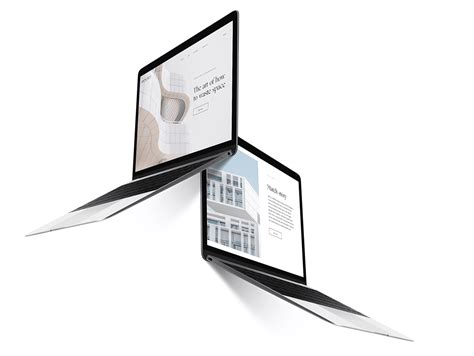 white minimalistic website design  architect  behance