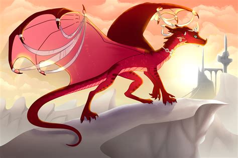 Queen Ruby Of The Skywings Wingsoffire Wings Of Fire Dragons Wings