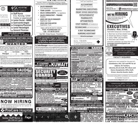 Manorama Gulf Classified Th January Assignment Abroad Times