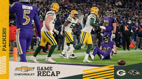 Game Recap 5 Takeaways From Packers Down To The Wire Victory Over Ravens