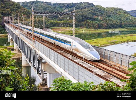 Kurashiki Japon Octobre Train Grande Vitesse Shinkansen