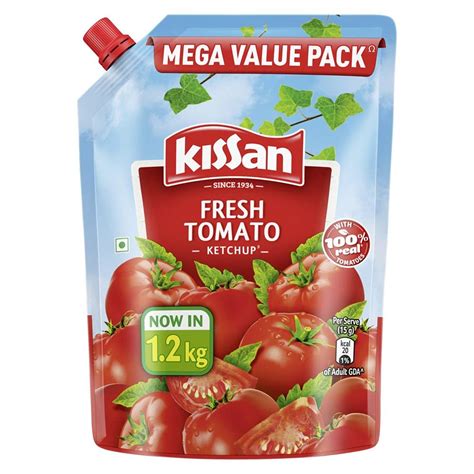 Kissan Fresh Tomato Ketchup Pouch Kg Amazon In Grocery