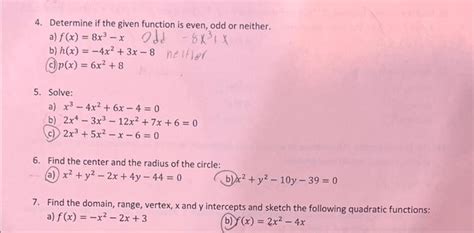 Solved 3 Given Functions F And G Find F∘gx And