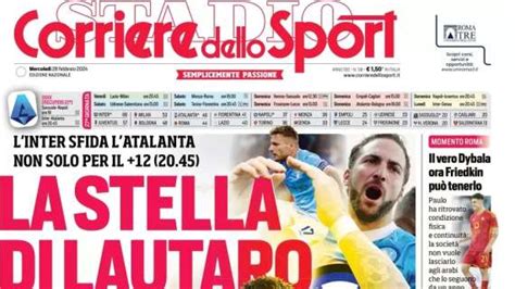 Prima Pagina Corriere Dello Sport Calzona Non Ha Dubbi