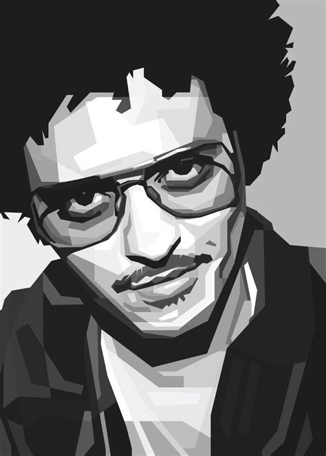 Bruno Mars Bruno Mars Monochromatic Painting Portraits