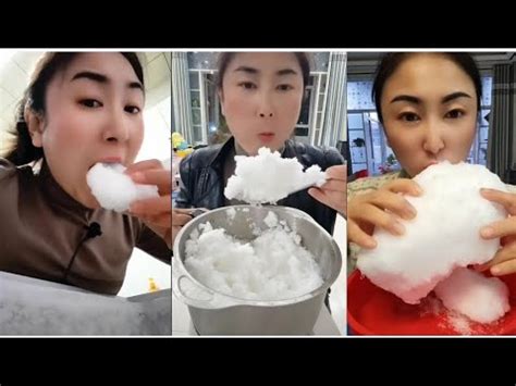 FREEZER FROST MUKBANG EATING ASMR SCRAPING SOFT DRY FROST BIGBITES