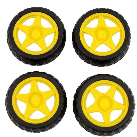 Robotbanao Mm Robot Wheel Reinforced Nylon Sturdy Rubber Increased