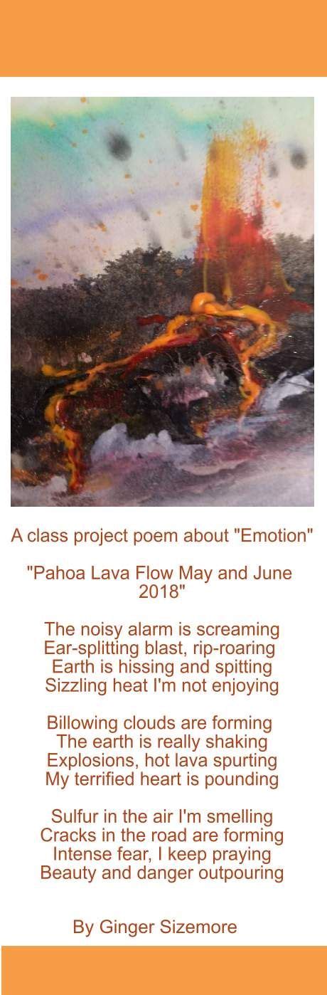 The volcano in Hawaii was the inspiration for this poem. Please keep ...