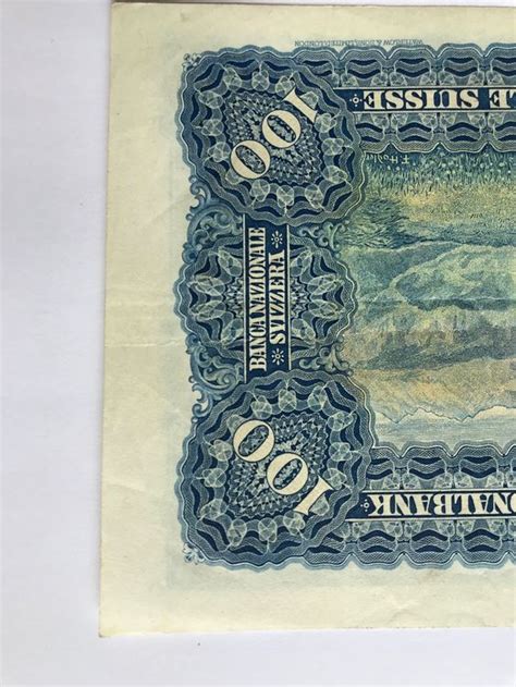 Alte Schweizer Banknote M Her Hodler Hundert Franken Kaufen Auf