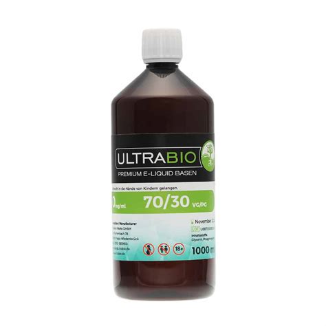 Base Vg Pg Liter Von Ultrabio The Vape