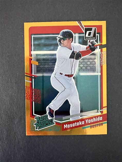 Masataka Yoshida Panini Donruss Rated Prospect Orange Holo Red