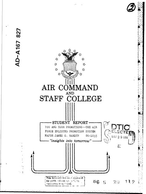 Fillable Online Dtic The Air Force Enlisted Promotion System Defense