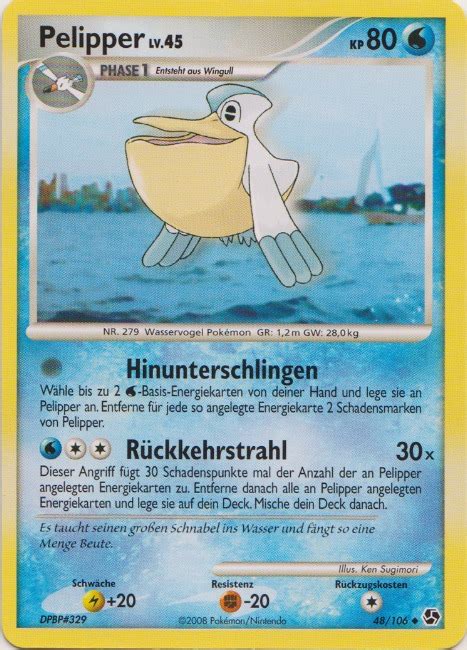 Pelipper Wert Bild K Nstler Seltenheit Pokemonkarte De