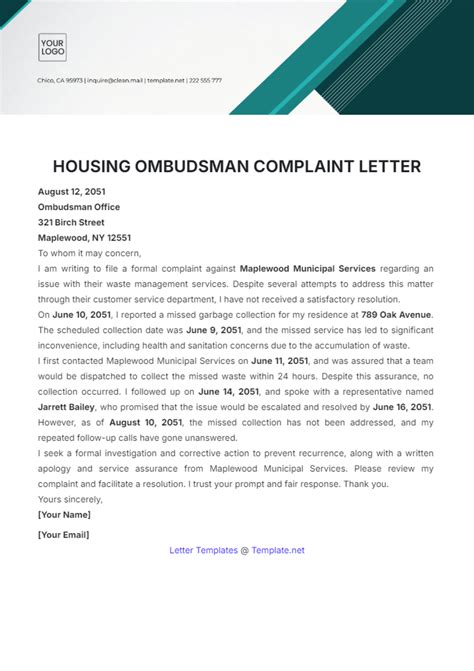 Free Simple Mold Issue Complaint Letter To Landlord Template to Edit Online