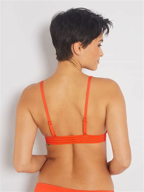 Sujetador de bikini de triángulo NARANJA Kiabi 4 00