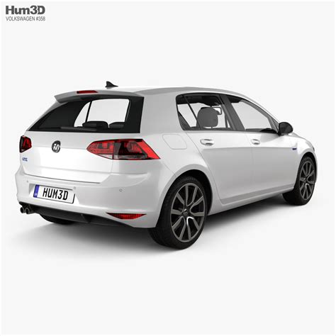 Volkswagen Golf GTE hatchback 5-door with HQ interior 2019 3D model ...