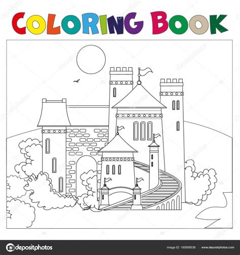 Coloring book with castle — Stock Vector © sasha_zerg #160958536