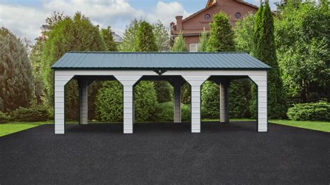 X X Metal Carport Vertical Roof Eagle Carports