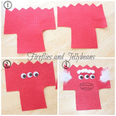 Fireflies and Jellybeans: Kids DIY Monster Puppets