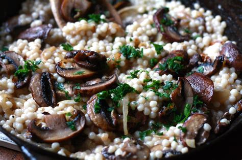Creamy Mushroom and Israeli Couscous - Supper With Michelle