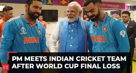 Pm Modi Meets Indian Cricket Team Comforts The Men In Blue After World