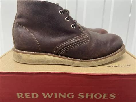 Men S Red Wing Brown Leather Briar Oil Slick Chukka Boots Size