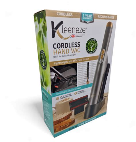 Kleeneze Cordless Hand Vacuum Cleaner Rechargeable Lightweight Portable ...