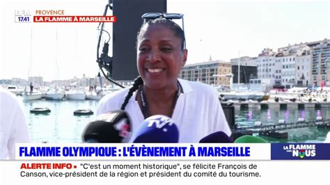 Marseille Marie José Pérec impatiente que la flamme olympique arrive