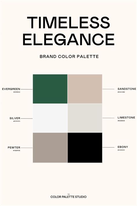 Timeless Elegance Color Palette For Brands W Pairing And Contrast