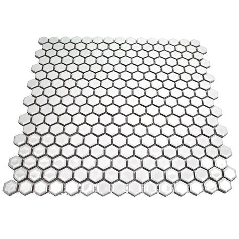 Bliss Edged Hexagon 1 Honeycomb Mosaic Floor Wall Tile