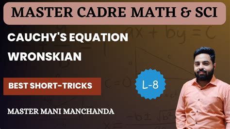 How To Find The Solution Of Cauchy S Linear Equation Of Higher Order