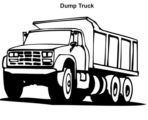 Dump Truck Coloring Page Printable