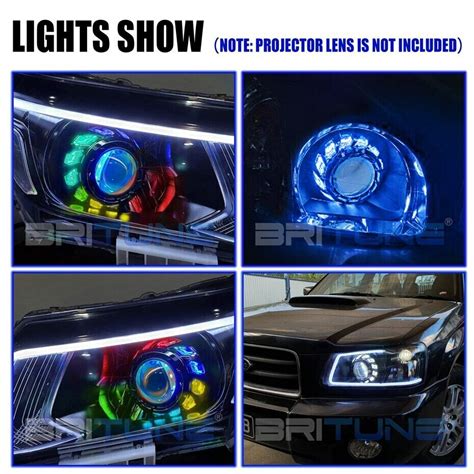 Rgb Angel Eyes Halo Shrouds Dynamic Halo Bezels Spiral For Inch