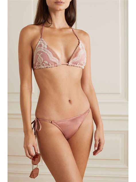 ZIMMERMANN Jeannie Cotton Terry Jacquard Bikini NET A PORTER