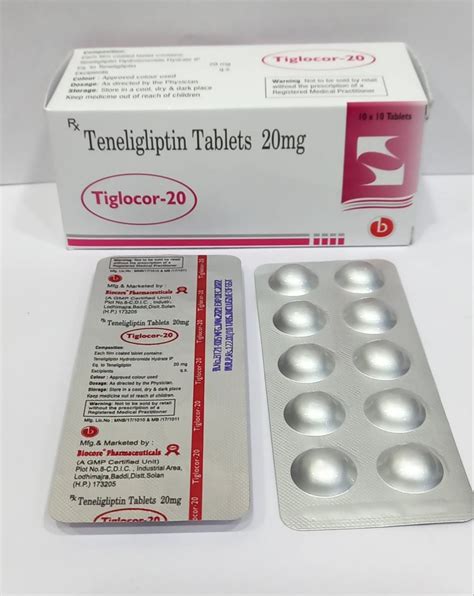 Teneligliptin Tablets 20mg At Rs 900box टेनेलिग्लिप्टिन टॅब्लेट In