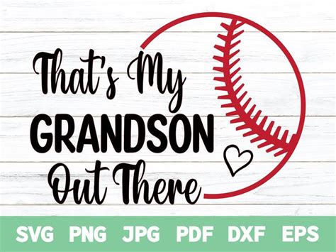 Baseball Grandson Svg Thats My Grandson Out There Svg Etsy In 2022