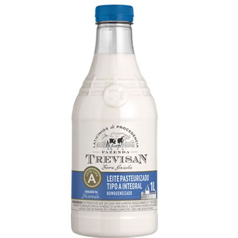 Leite Tipo A Marcas - Leite Pasteurizado Tipo A Integral Fazenda Trevisan Garrafa 1 Litro ...